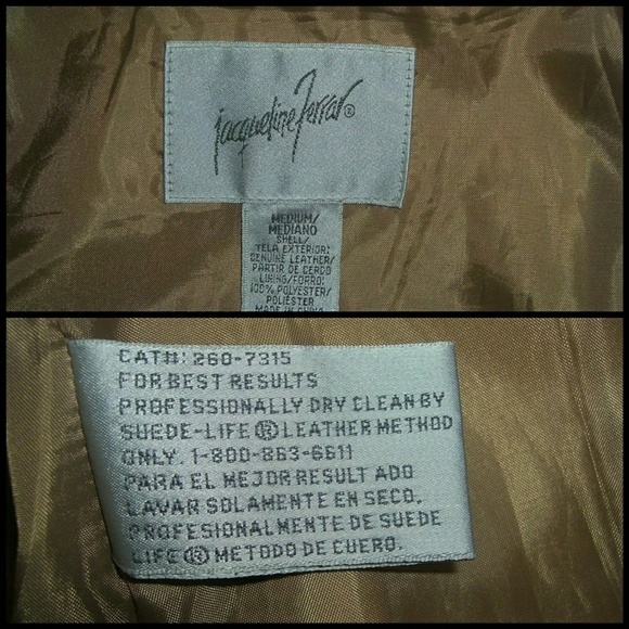 Vintage 90’s Jacqueline Ferrar Textured Leather Jacket Camel Animal Print y2k - Picture 7 of 7